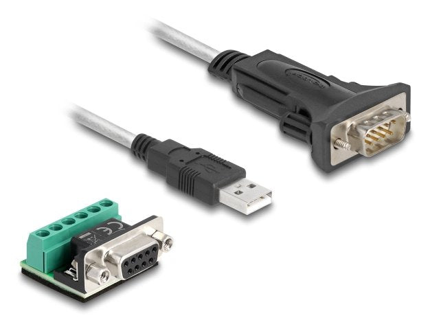 EAN 4043619642670 - DeLOCK 64267 cable de serie Negro, Transparente 0,5 m USB tipo A DB-9 imagen 2