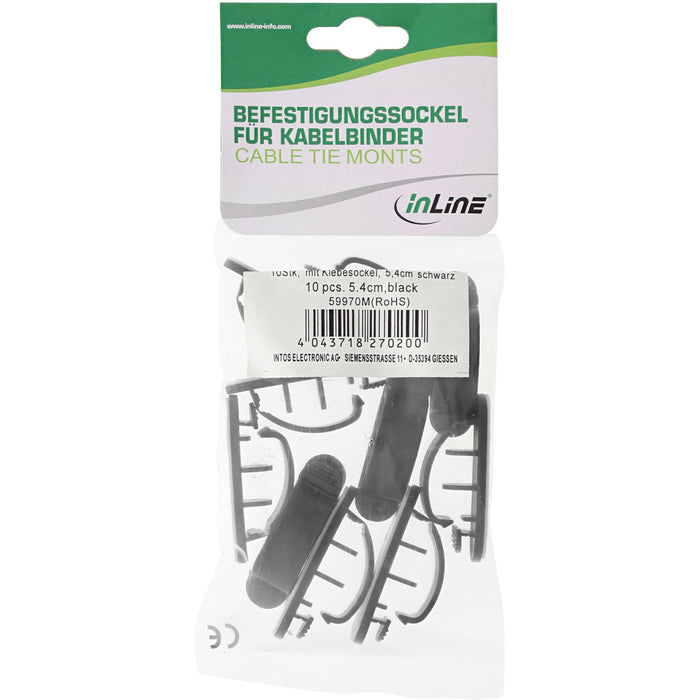 EAN 4043718270200 - InLine 59970M presilla Negro 10 pieza(s) imagen 3
