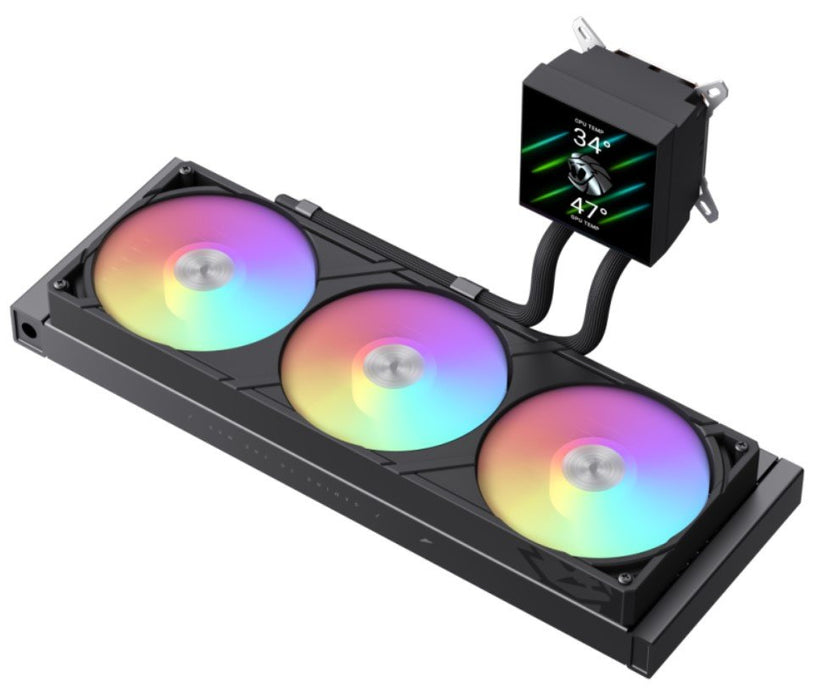 EAN 6931858754538 - GameMax Glacier 360 LCD BK Procesador Sistema de refrigeración líquida todo en uno 12 cm Negro 1 pieza(s) imagen 7