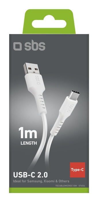 EAN 8018417457654 - SBS TECABLEMICROC10W cable USB USB 2.0 1 m USB A USB C Blanco imagen 6