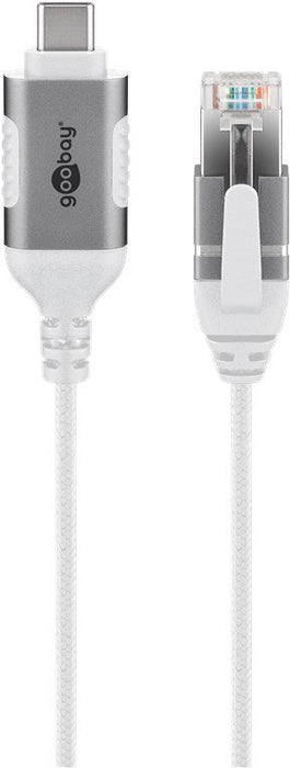 EAN 4040849743870 - Goobay 74387 cambiador de género para cable USB 3.1 type A RJ45 Blanco imagen 1