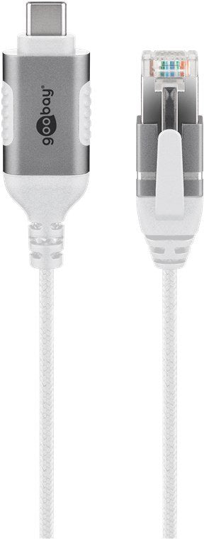 EAN 4040849743870 - Goobay 74387 cambiador de género para cable USB 3.1 type A RJ45 Blanco imagen 1