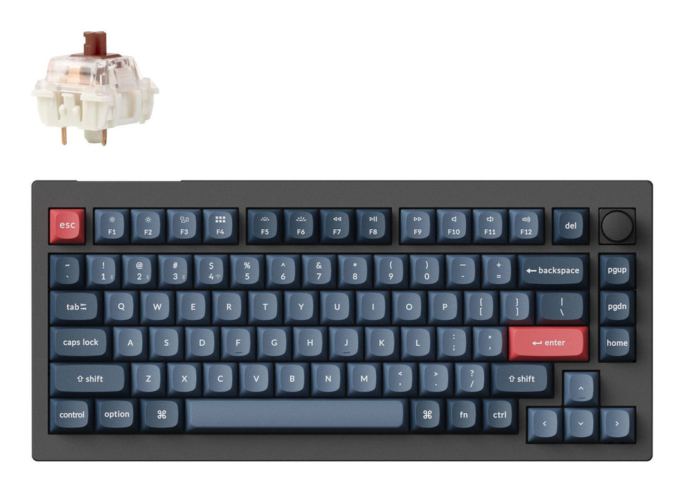 EAN 4894979000132 - Keychron V1 Max teclado Universal USB + RF Wireless + Bluetooth QWERTY Portugués Negro, Gris imagen 1