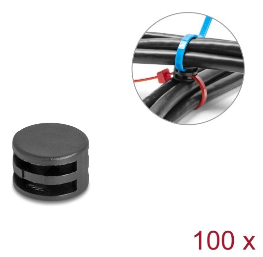 EAN 4043619189137 - DeLOCK 18913 organizador de cables Universal Placa acopladora Negro 100 pieza(s) imagen 1