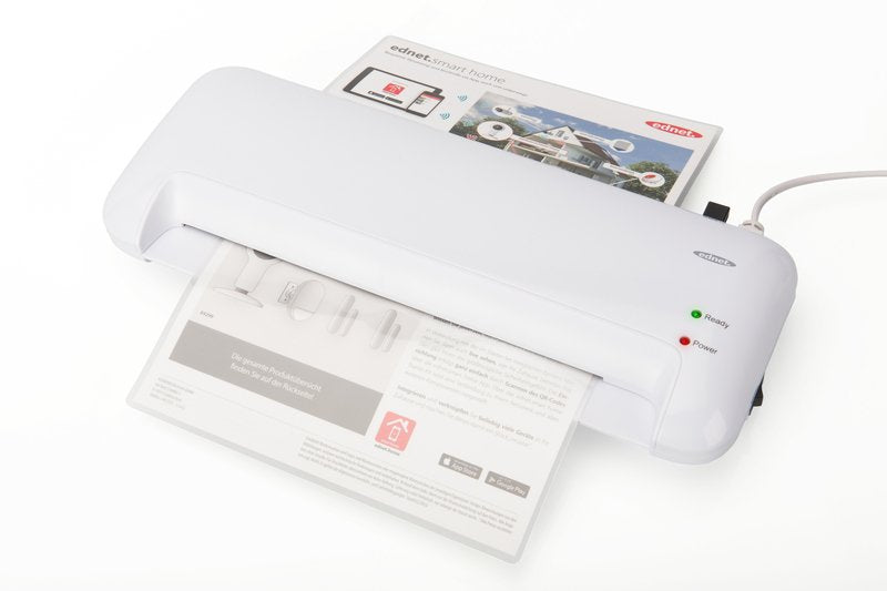 EAN 4054007916105 - Ednet A4 Laminadora térmica 400 mm/min Blanco imagen 4