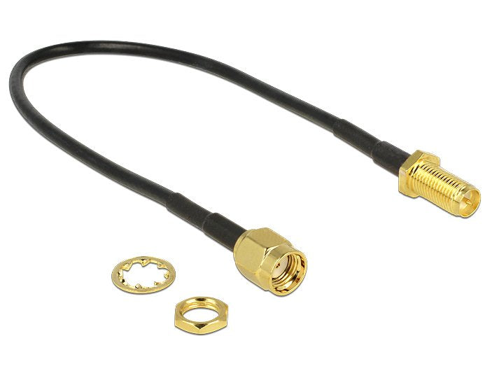 EAN 4043619888764 - DeLOCK 88876 cable coaxial 0,2 m RP-SMA Negro imagen 2