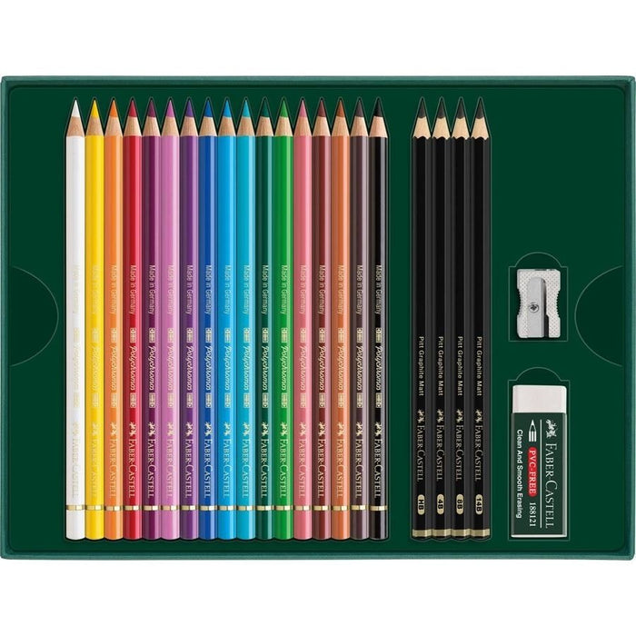 EAN 4005402100521 - Faber-Castell Polychromos & Pitt Graphite Matt Set Multicolor 21 pieza(s) imagen 3