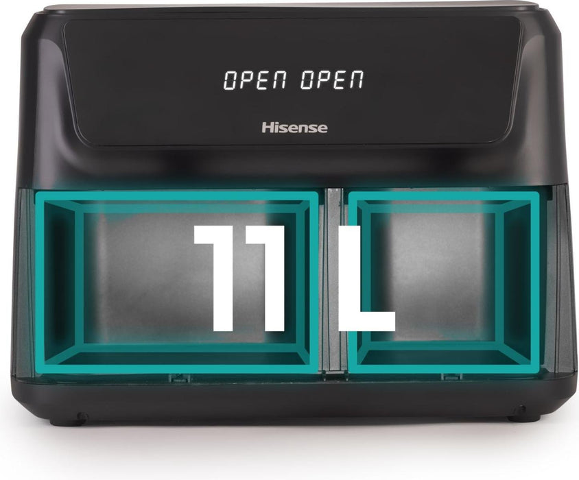 EAN 3838783014481 - Hisense HAF2700DCD Doble 11 L Independiente 2700 W Freidora de aire caliente Negro imagen 5