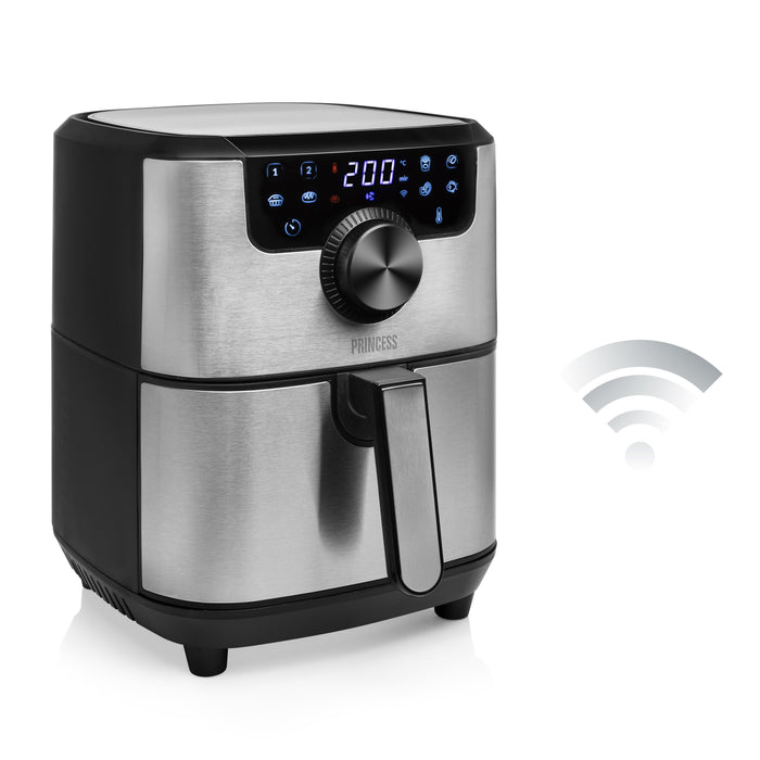 EAN 8713016091123 - Princess 182037 Sencillo 4,5 L Independiente 1500 W Freidora de aire caliente Plata imagen 4