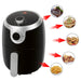 EAN 4006160639643 - Clatronic FR 3769 H Sencillo 1,8 L Independiente 1000 W Freidora de aire caliente Negro, Acero inoxidable imagen 5
