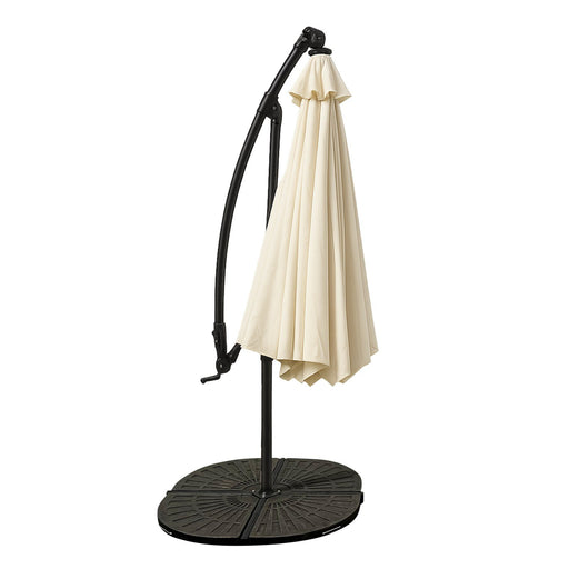 EAN 5907207224381 - Extralink Black Forest Garden Umbrella with Side Panels, Large 3m Beige Cantilever Sombrilla colgante Hex imagen 2