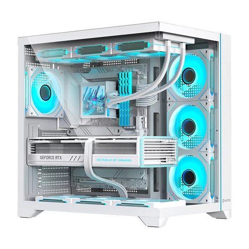 EAN 8436545694190 - Hiditec H3 PRO Midi Tower Transparente, Blanco imagen 1