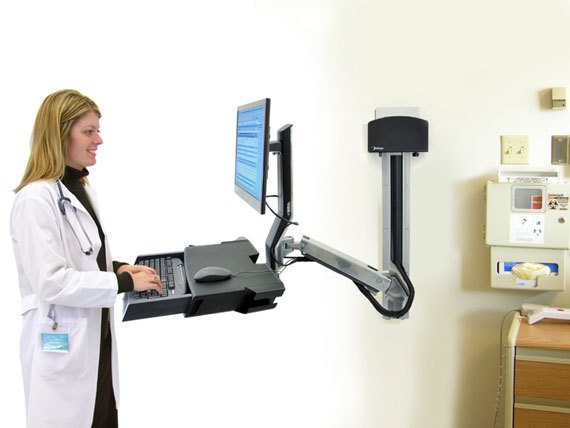 EAN 698833018189 - Ergotron StyleView Sit-Stand Combo System with Worksurface 61 cm (24") Pared Aluminio imagen 7