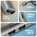 EAN 8595247909329 - Axagon HUB USB HUE-STA, 4x USB ALU STRIP hub, 1x USB-A 5Gbps, 2x USB-A & 1x USB-C 480Mbps, kabel USB-A 12 imagen 3