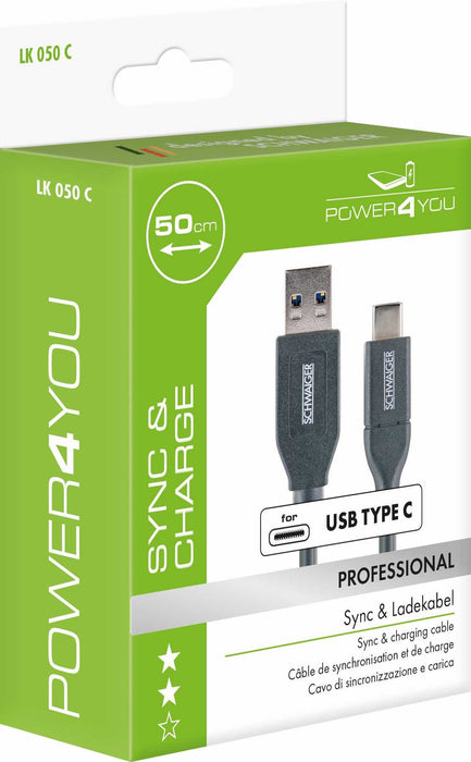 EAN 4004005027129 - Schwaiger LK 050 C cable USB USB 3.2 Gen 2 (3.1 Gen 2) 0,5 m USB A USB C Negro imagen 6