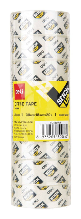 EAN 6935205300645 - Deli D260304 cinta adhesiva 18 m Transparente 8 pieza(s) imagen 9