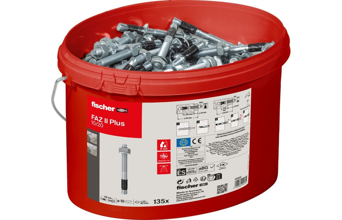EAN 4048962491319 - Fischer 568858 tornillo de anclaje y taco 135 pieza(s) 105 mm imagen 3