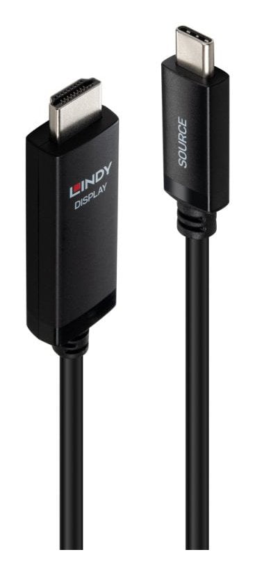 EAN 4002888434362 - Lindy 43436 adaptador de cable de vídeo 5 m USB Tipo C HDMI Negro imagen 1