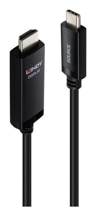 EAN 4002888434348 - Lindy 43434 adaptador de cable de vídeo 2 m USB Tipo C HDMI Negro imagen 4