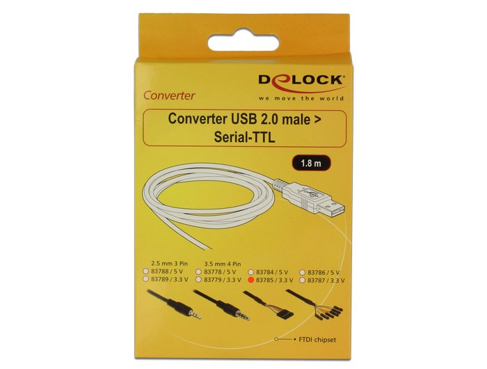 EAN 4043619837854 - DeLOCK 1.8m USB2.0-A/TTL 6-p cable USB 1,8 m USB A Negro imagen 2