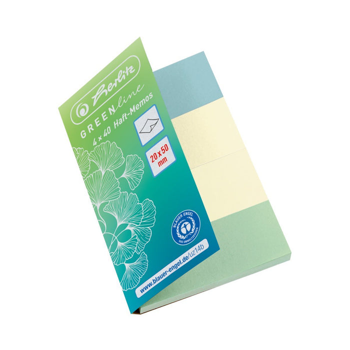 EAN 4008110259291 - Herlitz 50033447 pestaña autoadhesiva 160 hojas Azul, Verde, Amarillo imagen 2