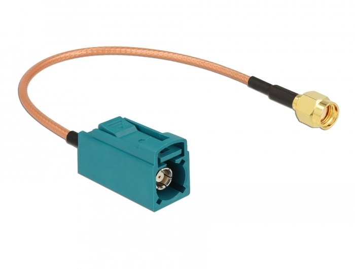 EAN 4043619896646 - DeLOCK 89664 cable coaxial RG-316 0,2 m FAKRA Z RP-SMA Marrón, Verde imagen 1