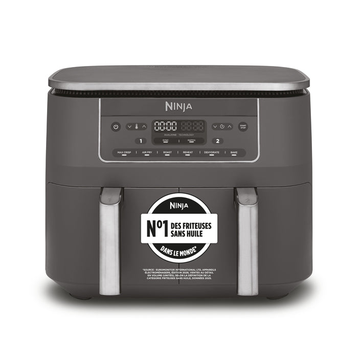 EAN 0622356322690 - Ninja DZ300EU freidora Doble 7,6 L Independiente 2470 W Freidora de aire caliente Gris imagen 9