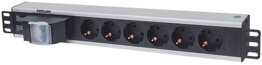 EAN 0766623711432 - Intellinet 711432 unidad de distribución de energía (PDU) 6 salidas AC 1.5U Negro, Gris imagen 1