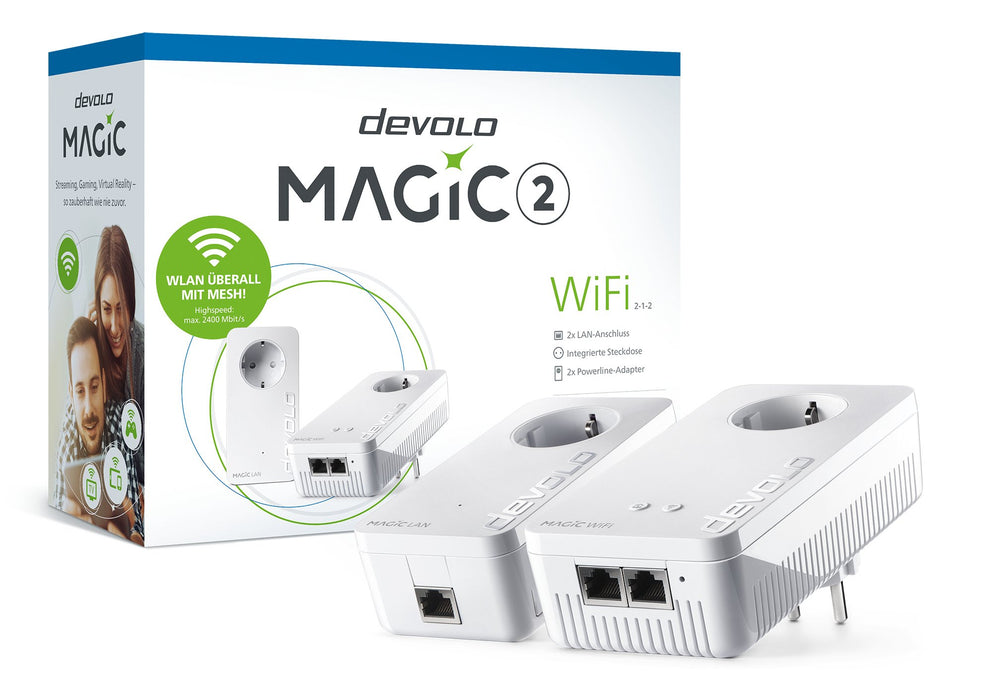 EAN 4250059686144 - Devolo Magic 2 WiFi next Starter Kit 2400 Mbit/s Ethernet Blanco 2 pieza(s) imagen 3