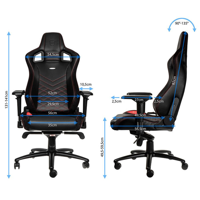 EAN 4250144800288 - noblechairs EPIC Silla para videojuegos de PC Asiento acolchado Negro, Rojo imagen 6