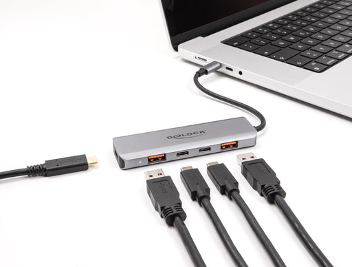EAN 4043619643028 - DeLOCK 64302 base para portátil y replicador de puertos Alámbrico USB 3.2 Gen 2 (3.1 Gen 2) Type-C Gris imagen 2