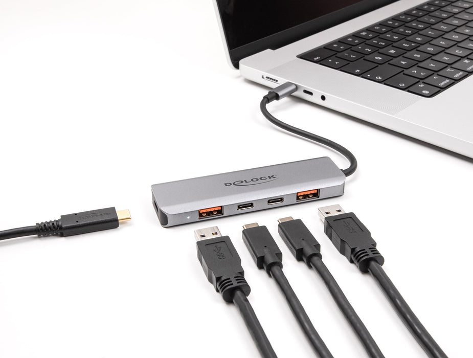 EAN 4043619643028 - DeLOCK 64302 base para portátil y replicador de puertos Alámbrico USB 3.2 Gen 2 (3.1 Gen 2) Type-C Gris imagen 2