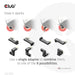 EAN 8719214472146 - CLUB3D CAC-1528 cambiador de género para cable USB C Negro imagen 5