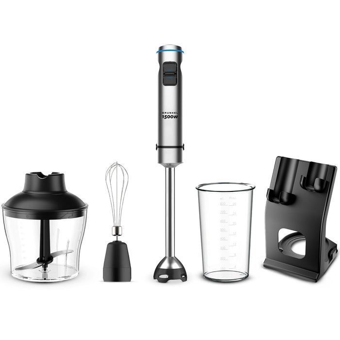 EAN 8426156018867 - Grunkel BM-1500SET batidora Batidora de mano 1500 W Acero inoxidable, Negro imagen 1