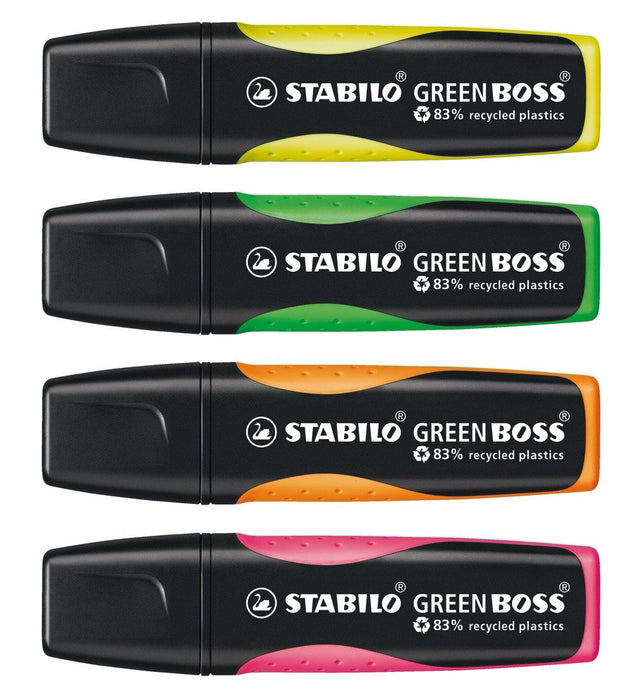 EAN 4006381436854 - STABILO GREEN BOSS marcador 4 pieza(s) Punta de cincel Verde, Naranja, Rosa, Amarillo imagen 2