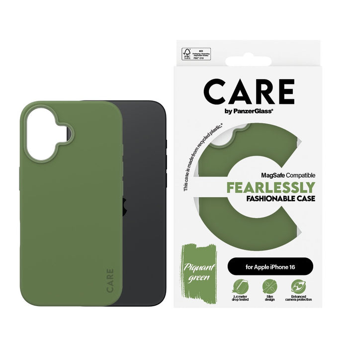 EAN 5715685004513 - PanzerGlass CARE™ by ® Case Green w. MagSafe iPhone 16 funda para teléfono móvil Verde imagen 2