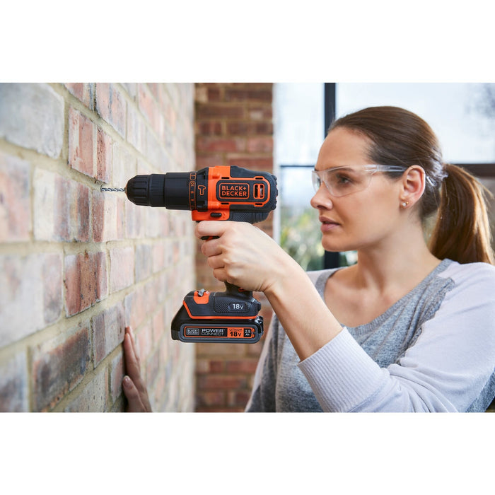 EAN 5035048641132 - Black & Decker BDCHD18K-QW taladro 1400 RPM Sin llave Negro, Naranja imagen 7