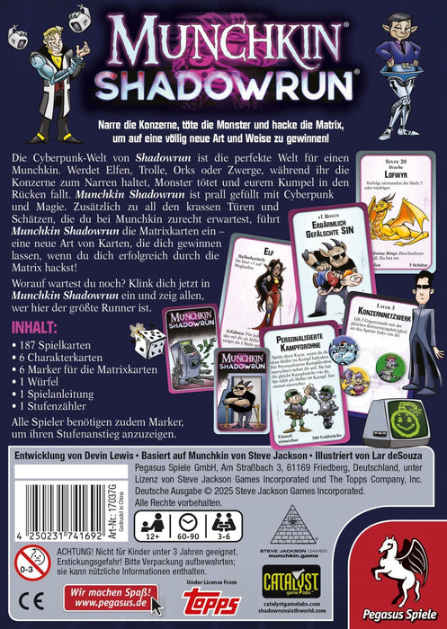 EAN 4250231741692 - Pegasus Munchkin Shadowrun 90 min Juego De Cartas Familia imagen 4