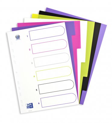 EAN 3045050049651 - Oxford 400005445 divisor Polipropileno (PP) Colores surtidos 6 pieza(s) imagen 2
