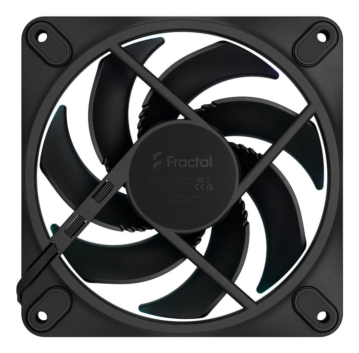 EAN 7340172708926 - Fractal Design Momentum 12 RGB Carcasa del ordenador Ventilador 12 cm Negro 3 pieza(s) imagen 5
