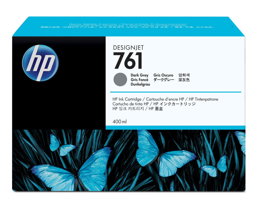 EAN 0132017691800 - HP 761 400-ml Dark Gray DesignJet Ink Cartridge cartucho de tinta 1 pieza(s) Original Rendimiento estánda imagen 1