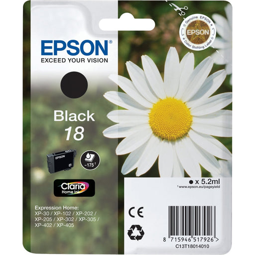 EAN 8715946517926 - Epson Daisy C13T18014010 cartucho de tinta 1 pieza(s) Original Rendimiento estándar Foto negro imagen 1