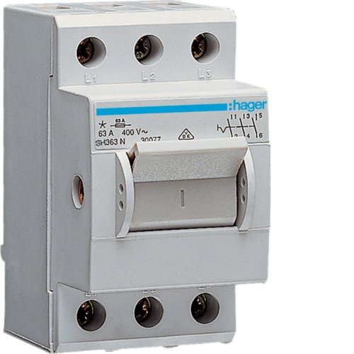 EAN 3250615589989 - Hager SH363N interruptor eléctrico 3P Gris imagen 1