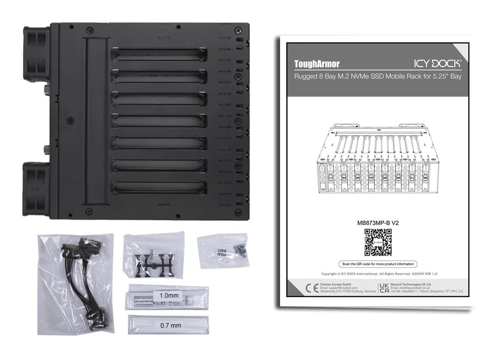 EAN 4713227445955 - Icy Dock ToughArmor MB873MP-B V2 Caja externa para unidad de estado sólido (SSD) Negro 5.25" imagen 9