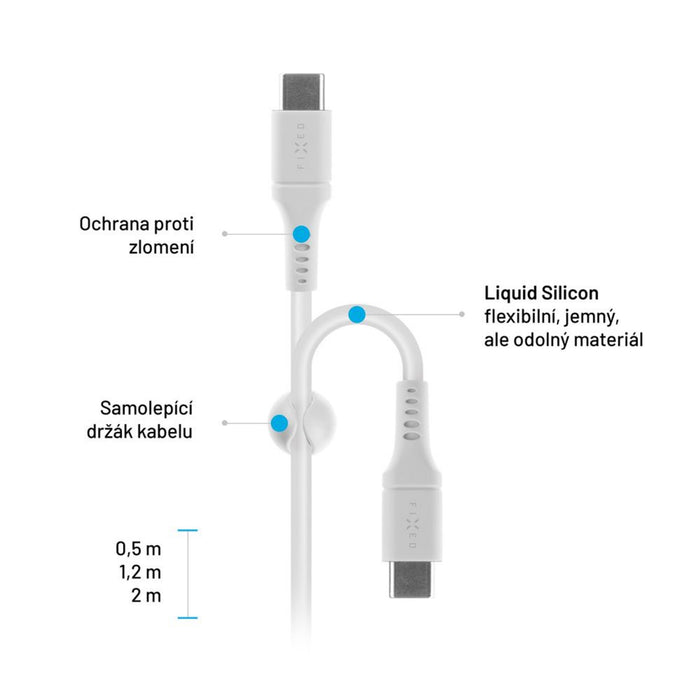 EAN 8591680147281 - FIXED FIXDLS-CC12-WH cable USB USB 2.0 1,2 m USB C Blanco imagen 5