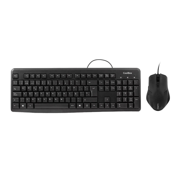 EAN 8436556141706 - CoolBox COO-KTR-01U teclado Ratón incluido Oficina QWERTY Negro imagen 3