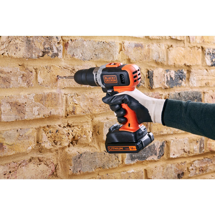 EAN 5035048695258 - Black & Decker BCD003C2K-QW taladro 1400 RPM Sin llave Negro, Rojo imagen 6