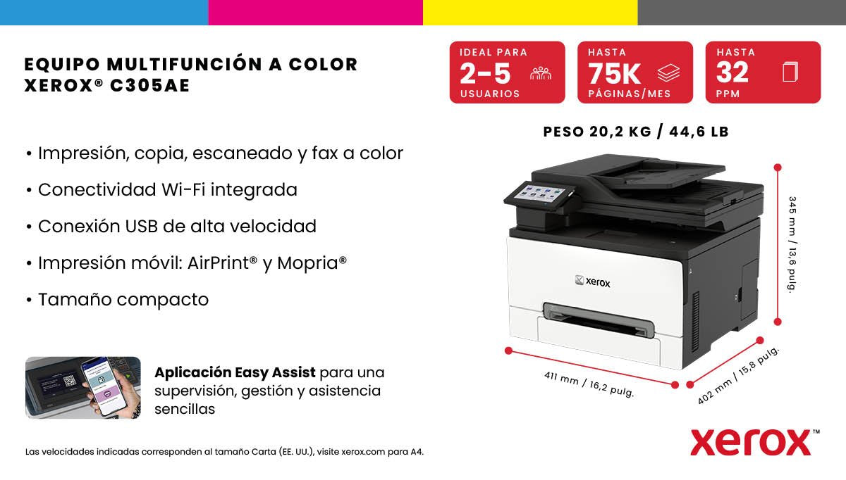 EAN 95205006353 - Xerox C305ae Laser A4 2400 x 600 DPI 32 ppm Wifi imagen 20