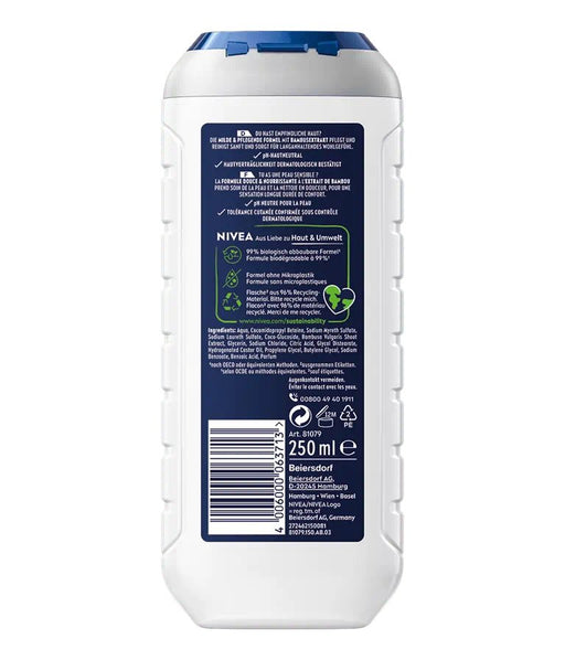 EAN 4006000063713 - NIVEA Sensitive 250 ml Gel de ducha Hombres Cuerpo imagen 2