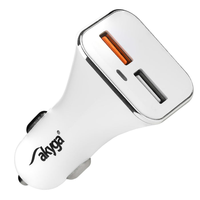 EAN 5901720133724 - Akyga AK-CH-08 cargador de dispositivo móvil Teléfono móvil, Tableta Blanco USB Carga rápida Auto imagen 1